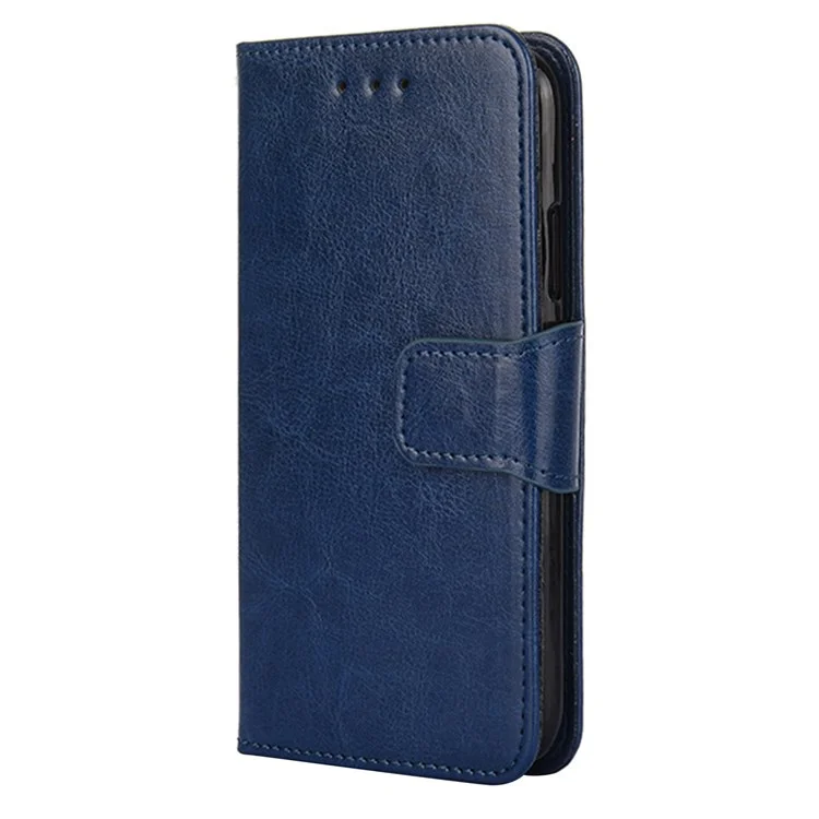 For Nokia C21 Plus Drop-proof Mobile Phone Cover Wear Resistant PU Leather Flip Case Wallet Stand Protective Shell - Sapphire