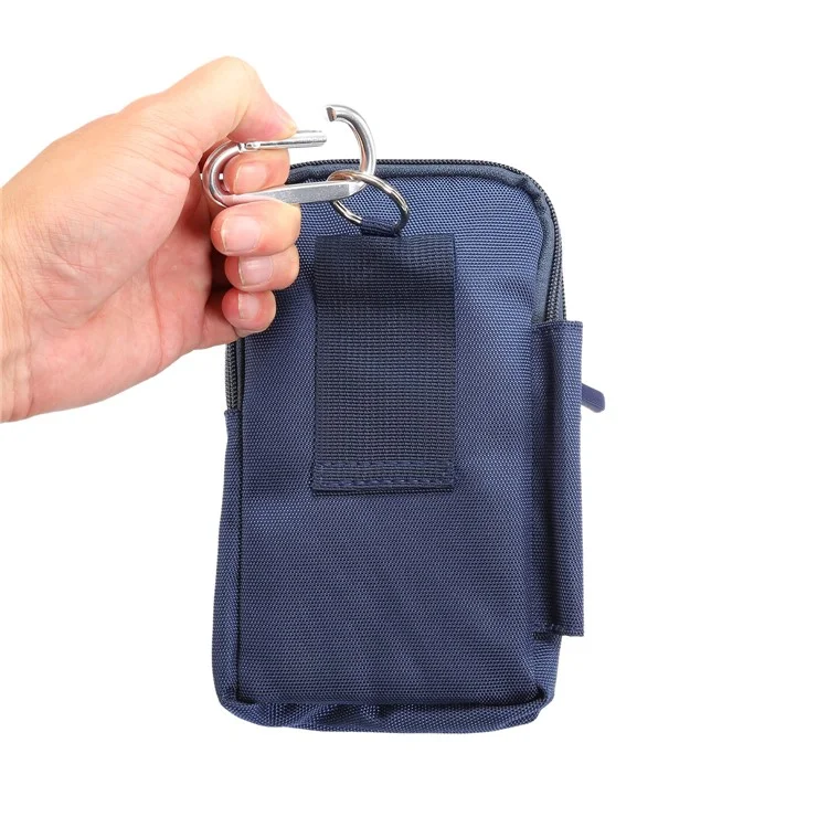 7 Polegadas ao ar Livre Molle Bolsa de Cintura Pacote de Gadgets de Gadget Com Coldre de Telefone Celular - Azul Escuro