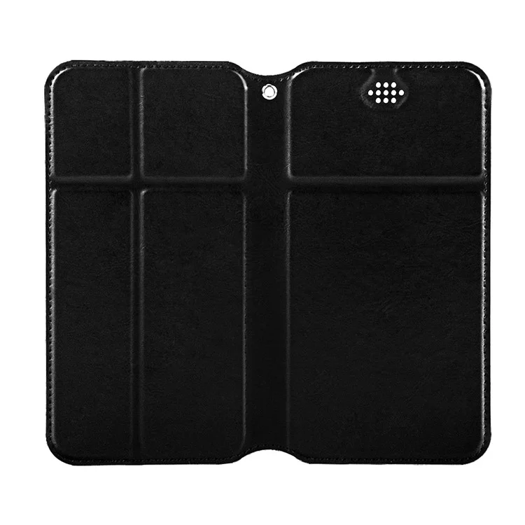 DUX DUCIS No Camera Hole Universal Leather Case for iPhone 8 Plus/LG Q6, Size: 154 x 76mm - Black