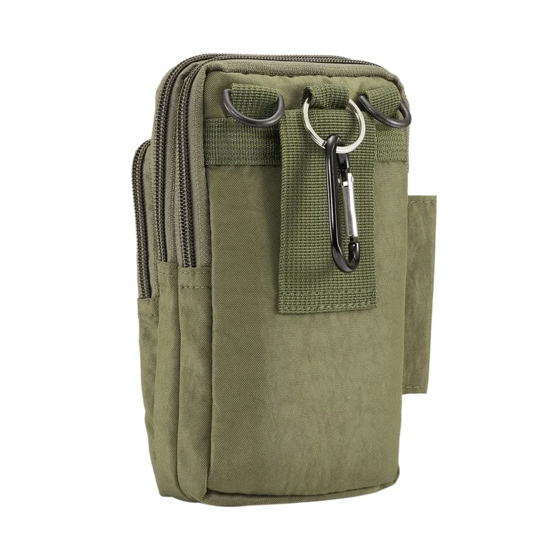 Bolsa Utilitária Tática Móvel ao Ar Livre de 7 Polegadas com Bolso para Celular - Verde