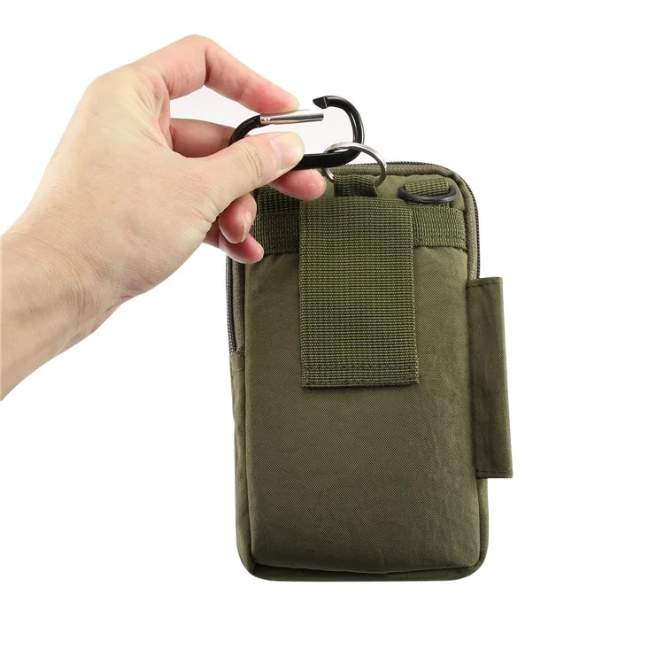 7-Inch Outdoor Tactical Mobile Pouch Waist Pack Utility Gadget Bag with Mobile Phone Holster - Green