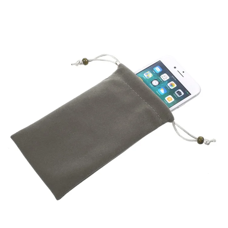 100Pcs/Lot Velveteen Drawstring Pouch Bags for iPhone 8 Plus / 7 Plus / 6s Plus /6 Plus, Size: 11 x 16.5cm