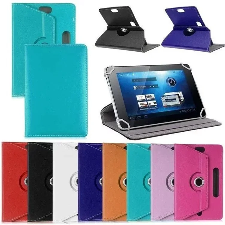 Universelle 360-grad-rotary Stand Leder Folio Für Samsung Tab 3 7.0 P3200/lg G Pad 7.0 - Baby Blau