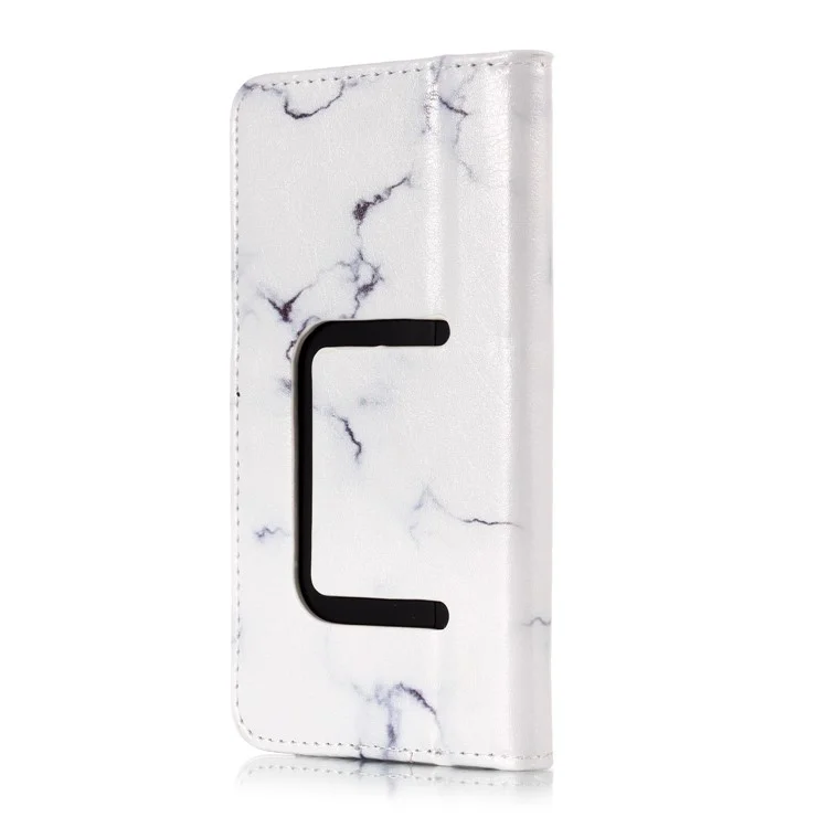 White Marble - Universal Pattern Printing Leather Wallet Mobile Phone Case for iPhone 8/LG K3 (2017)