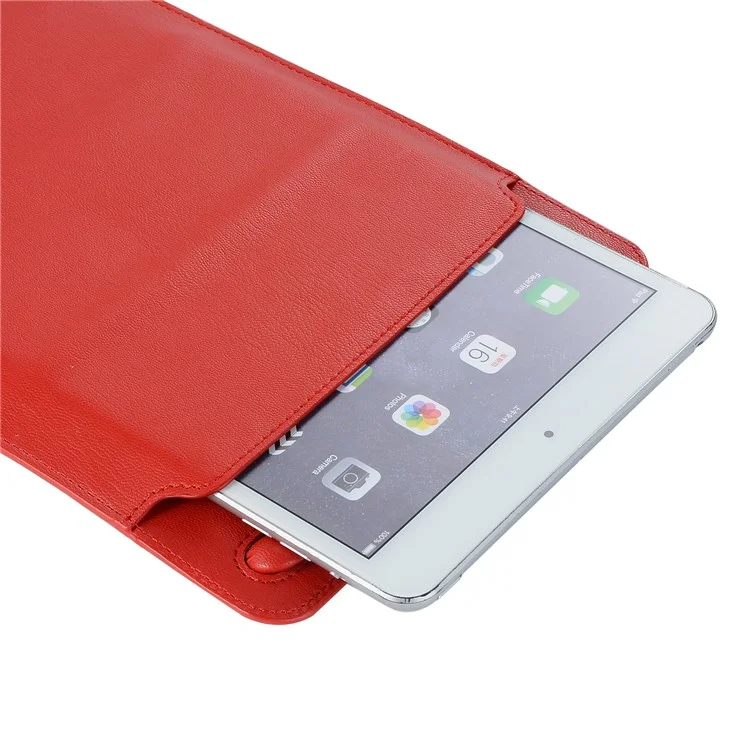 Magnetic Folding Stand PU Leather Sleeve Pouch Case for iPad mini 4/3/2/1 with Pen Slot - Red