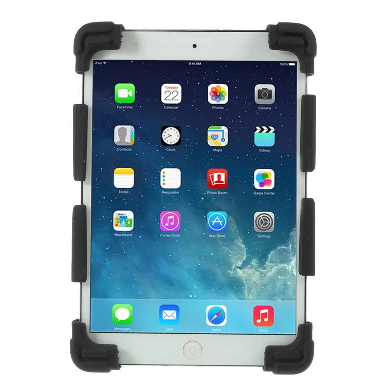 Universal Silicone Flexible Protector Shell for Lenovo Tab 4 8 / Xiaomi Mi Pad 4 - Black