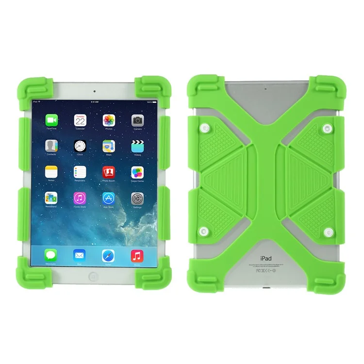 Étui de Protecteur Flexible en Silicone Universel Pour Lenovo Tab3 7 Plus / LG G Pad 7.0 - Vert