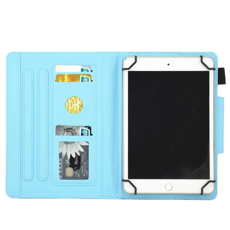 Patterned Universal 7-inch Tablet PU Leather Wallet Case for Huawei MediaPad T2 7.0 / Galaxy Tab 3 7.0 etc - Unicorn and Stars
