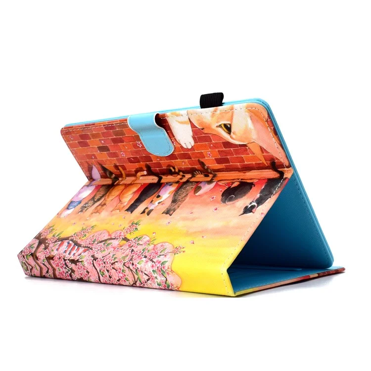 Patterned Universal 7-inch Tablet PU Leather Case with Card Holder for Huawei MediaPad T2 7.0 / Galaxy Tab 3 7.0 etc - Cats