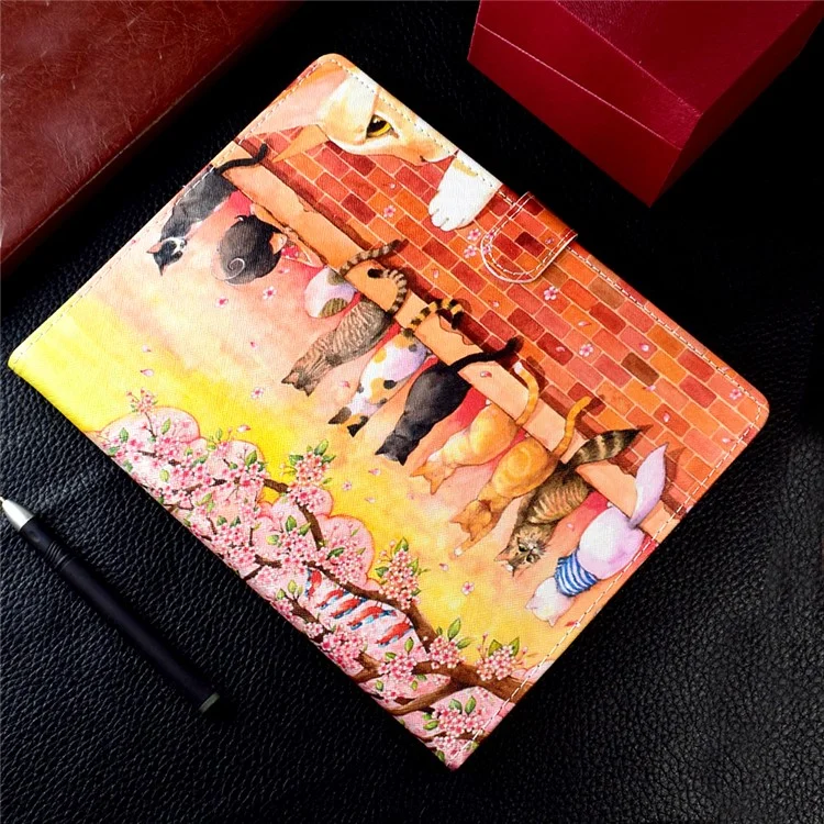 Patterned Universal 7-inch Tablet PU Leather Case with Card Holder for Huawei MediaPad T2 7.0 / Galaxy Tab 3 7.0 etc - Cats