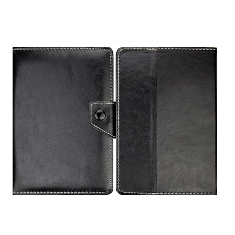 Caso Protectora de Tableta de Cuero de PU Universal Para Tabletas de 8 Pulgadas, Tamaño: Longitud: 215 Mm, Ancho: 146-169 mm - Negro