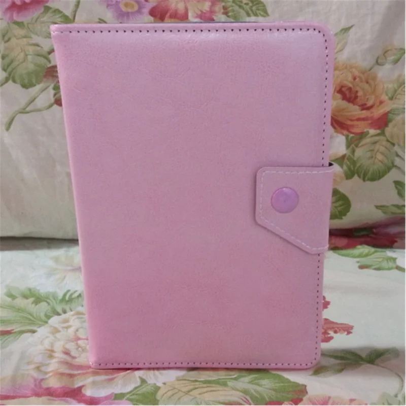 Universal PU Leather Stand Tablet Case for 8-inch Tablets, Size: Length: 215mm, Width: 146-169mm - Pink