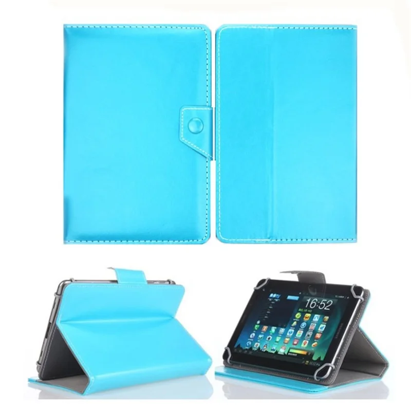 Universal PU Leather Stand Tablet Shell for 8-inch Tablets, Size: Length: 215mm, Width: 146-169mm - Baby Blue