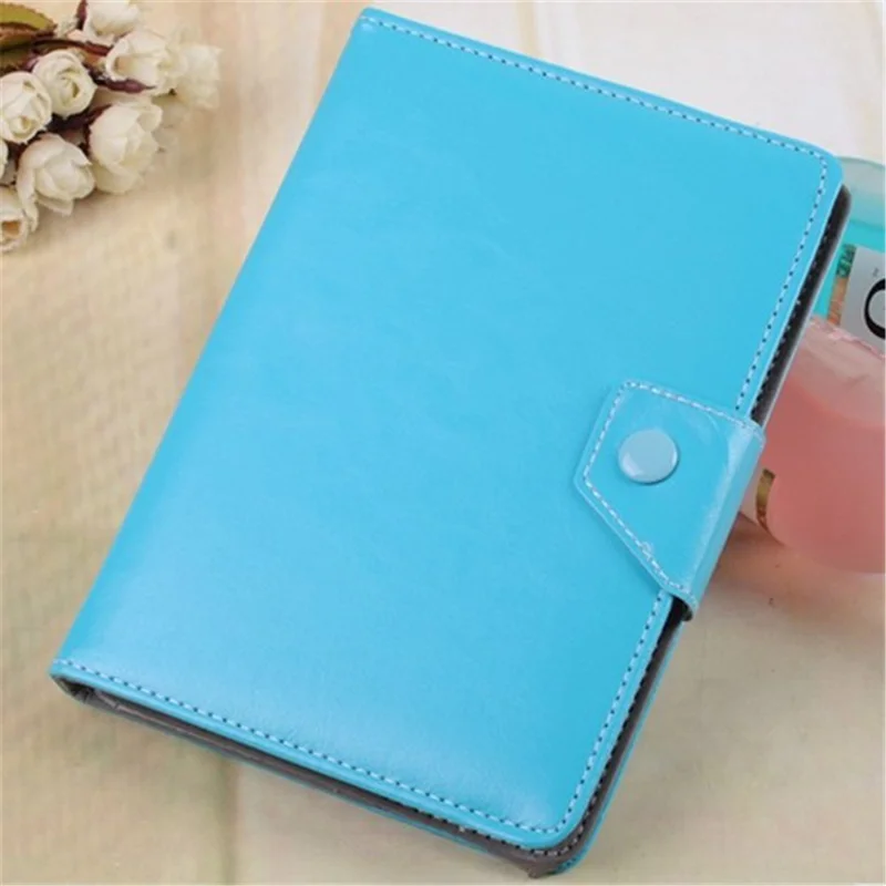 Universal PU Leather Stand Tablet Shell for 8-inch Tablets, Size: Length: 215mm, Width: 146-169mm - Baby Blue