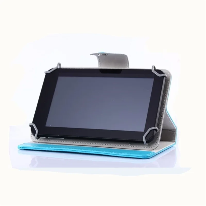 Universal PU Leather Stand Tablet Shell for 8-inch Tablets, Size: Length: 215mm, Width: 146-169mm - Baby Blue