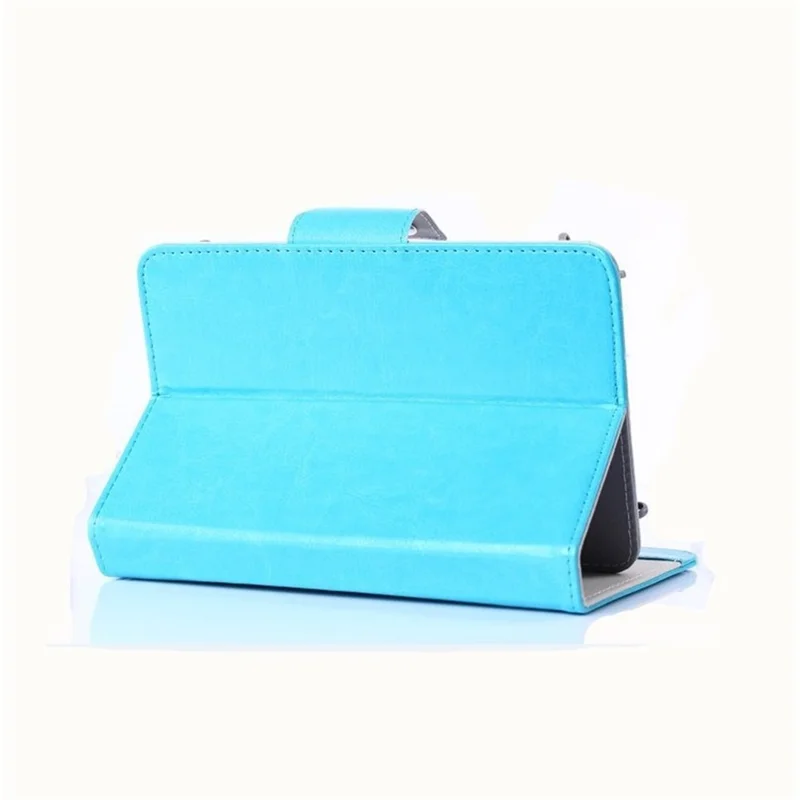 Universal PU Leather Stand Tablet Shell for 8-inch Tablets, Size: Length: 215mm, Width: 146-169mm - Baby Blue