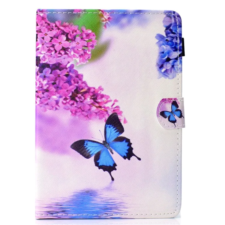 Gemusterter Universal 8-Zoll-Tablet-PU-Leder-Schutzhülle für Lenovo Tab 4 8 usw. - Schmetterling