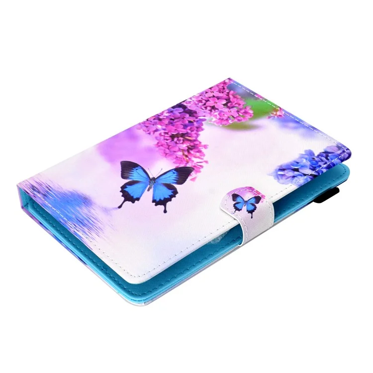 Gemusterter Universal 8-Zoll-Tablet-PU-Leder-Schutzhülle für Lenovo Tab 4 8 usw. - Schmetterling