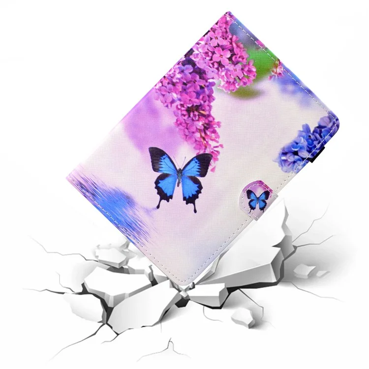 Patterned Universal 8-inch Tablet PU Leather Wallet Protective Case for Lenovo Tab 4 8, etc - Butterfly