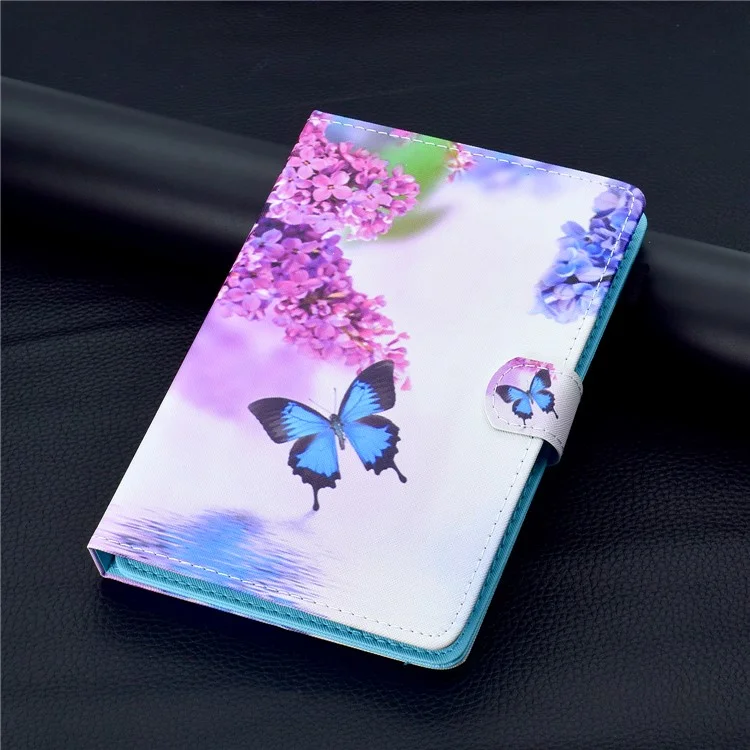 Gemusterter Universal 8-Zoll-Tablet-PU-Leder-Schutzhülle für Lenovo Tab 4 8 usw. - Schmetterling