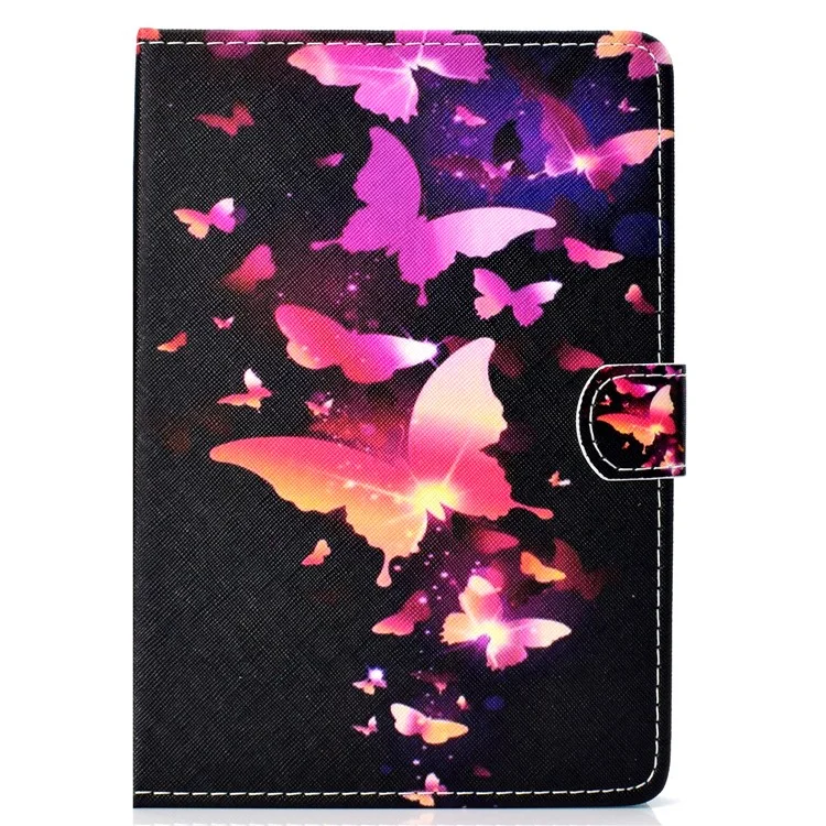 Étui en cuir PU patterné de 10 pouces universel pour support de carte pour iPad 9.7 (2018) / LG G Pad III etc - Jolis papillons