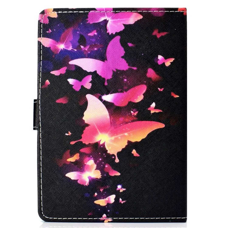 Étui en cuir PU patterné de 10 pouces universel pour support de carte pour iPad 9.7 (2018) / LG G Pad III etc - Jolis papillons