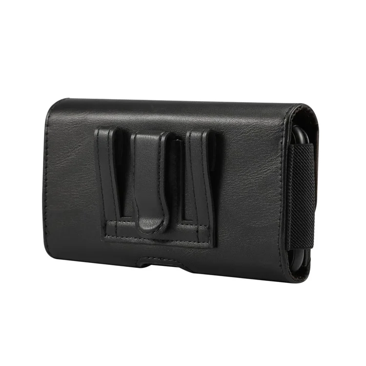 5,2 Zoll PU Leder Holster Hülle Für Sony Xperia XA2, Größe: 14,6 x 7,8 x 1,8 cm - Schwarz