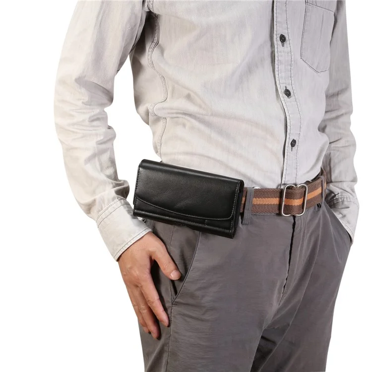 Capa de Couro PU de 5,8 polegadas para iPhone XS, Tamanho: 15,5 x 8 x 1,8 cm - Preto