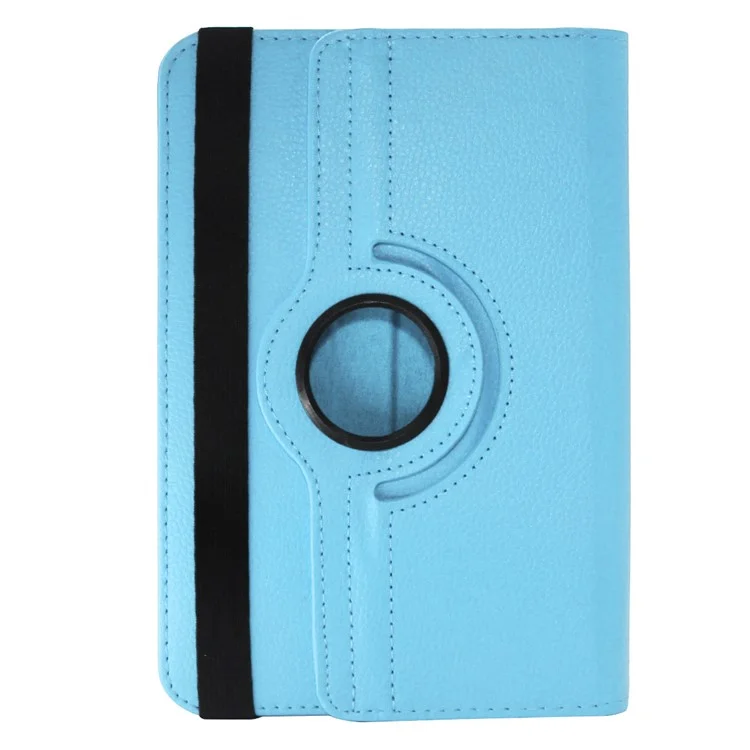 ENKAY HAT PRINCE Litchi Skin 360 Degree Rotary Leather Tablet Case Cover for 7 inch Tablet - Baby Blue