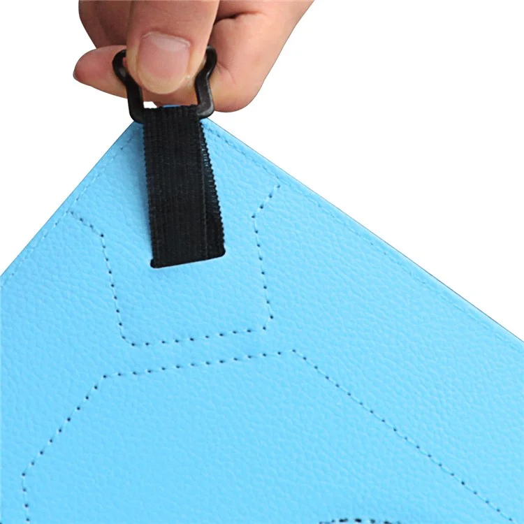ENKAY HAT PRINCE Capa de Couro Litchi Skin 360 Graus Rotativa para Tablet de 7 polegadas - Azul Bebê