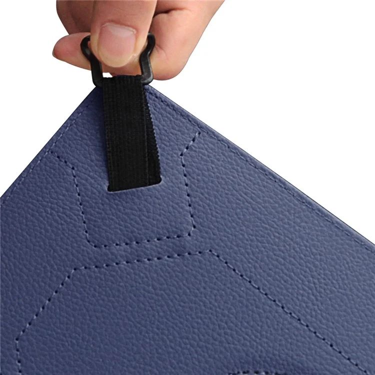 ENKAY HAT PRINCE Housse de tablette en cuir PU à rotation à 360 degrés pour tablette de 8 pouces - Bleu foncé 