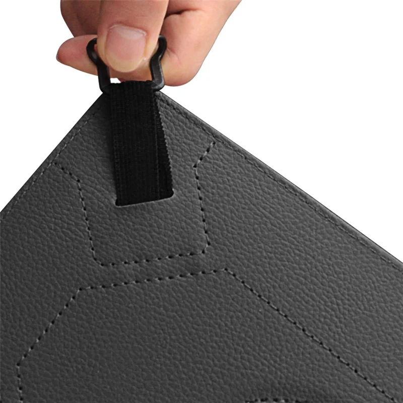 ENKAY HAT PRINCE Litchi Skin 360 Degree Rotary PU Leather Tablet Case for 10 inch Tablet - Black