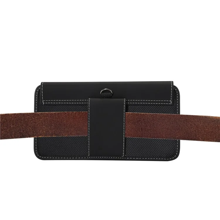 Boîtier Universel de 5,5 Pouces Sac de Téléphone en Tissu Oxford Avec Clip de Ceinture Pour Hommes (style Horizontal), Taille: 15,7 x 8,0 x 1,8 cm