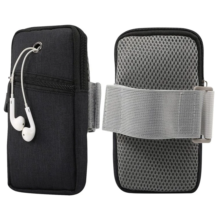 Brassard de fitness universel pour smartphones, Taille: 18 x 9,5 cm - Noir