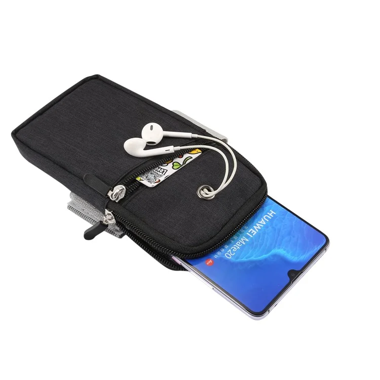Brassard de fitness universel pour smartphones, Taille: 18 x 9,5 cm - Noir