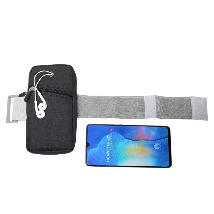 Brassard de fitness universel pour smartphones, Taille: 18 x 9,5 cm - Noir
