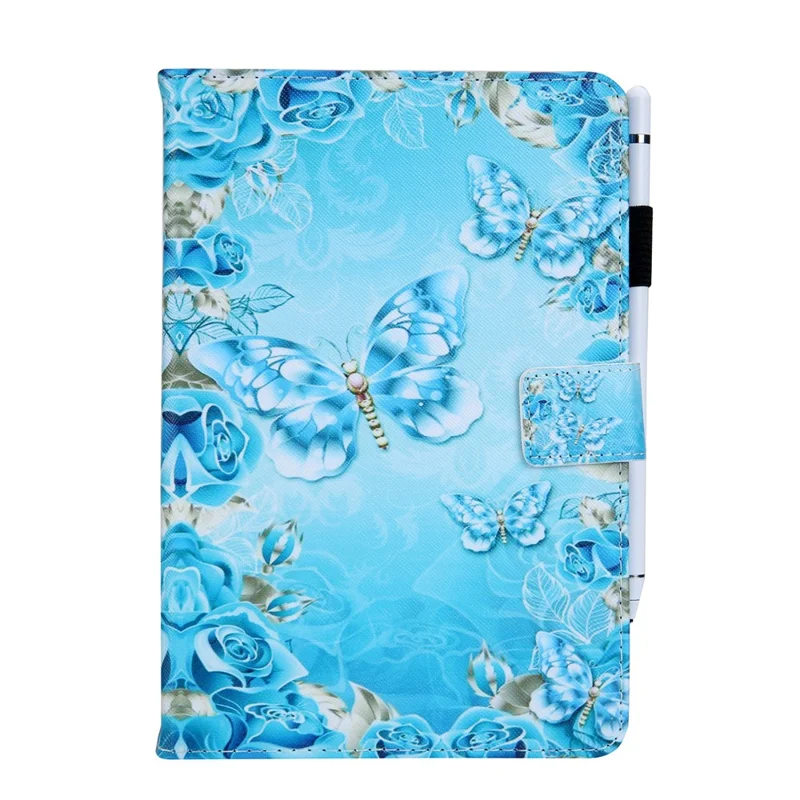 10-inch Universal Patterned Leather Wallet Case for iPad 9.7-inch/Galaxy Tab S2 9.7 Etc - Butterflies
