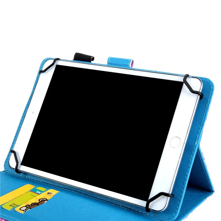 Universelle 8-zoll-gemusterte Pu-leder-brieftasche Schutzhülle Für Tablet-pc - Schwäne