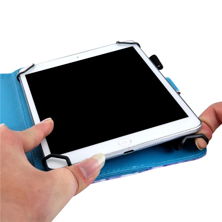 Universelle 8-zoll-gemusterte Pu-leder-brieftasche Schutzhülle Für Tablet-pc - Schwäne