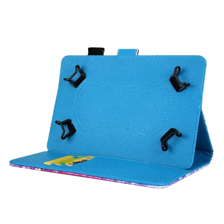 Étui de Protection Universal de 8 Pouces en Cuir PU à Motifs PU Pour Tablette PC - Cœur