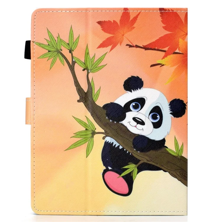 Universal 10-inch Patterned Tablet PU Leather Card Holder Case for iPad 9.7 (2018) / Samsung Tab S3 9.7 etc - Panda on the Tree