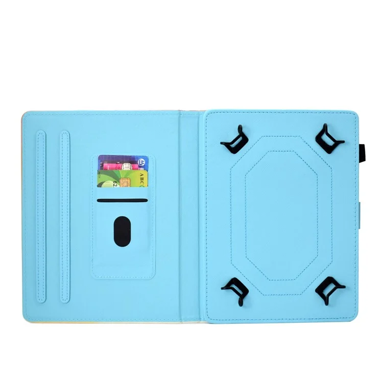 Universelle 10-zoll-mustertablette PU Lederkartenhalter Hülle Für Ipad 9.7 (2018) / Samsung Tab S3 9.7 Etc. - Panda Auf Dem Baum