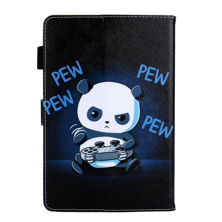 Case de Tarjetas de Cuero PU de Tableta PU Estampada Con Estampado de 10 Pulgadas de 10 Pulgadas Para Ipad 9.7 (2018) / Samsung Tab S3 9.7, Etc. - Panda