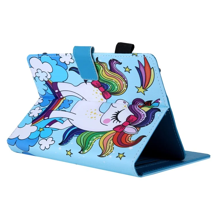 7-inch Universal Patterned Leather Stand Cover for Huawei MediaPad T3 / Galaxy Tab 3 Lite - Horse