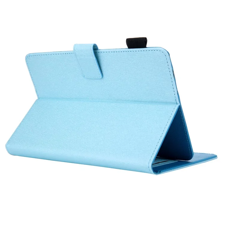 Capa Universal De Couro De Couro Com Armazenamento De Cartão Para Tablet De 7 Polegadas - Bebê Azul