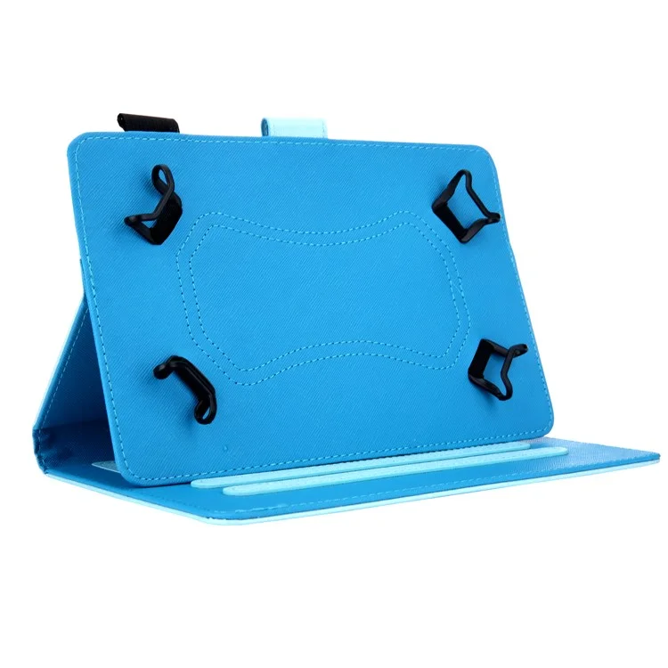 Universal Leather Case Cover with Card Storage for 7 inch Tablet - Baby Blue