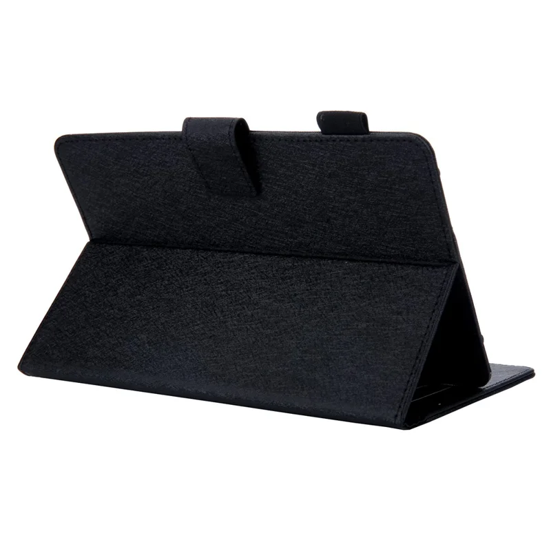 Universal Leather Case Cover with Card Storage for 8 inch Tablet - Black