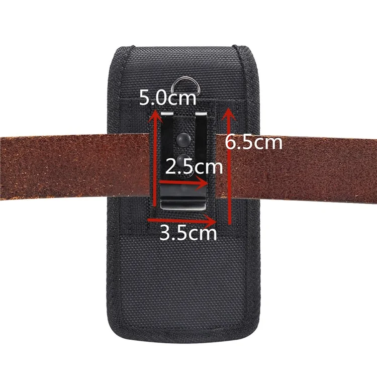 Outdoor Tactical Pouch Case Phone Belt Vertical Holster Universal Clip Flip Holder for Cell Phone - Black