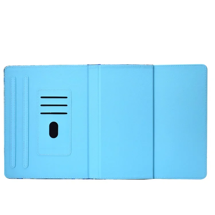 Patterned 10 inches Tablet Universal PU Leather Stand Case with Card Holder for iPad 9.7 (2018) / Microsoft Surface Go  - Blue Butterflies