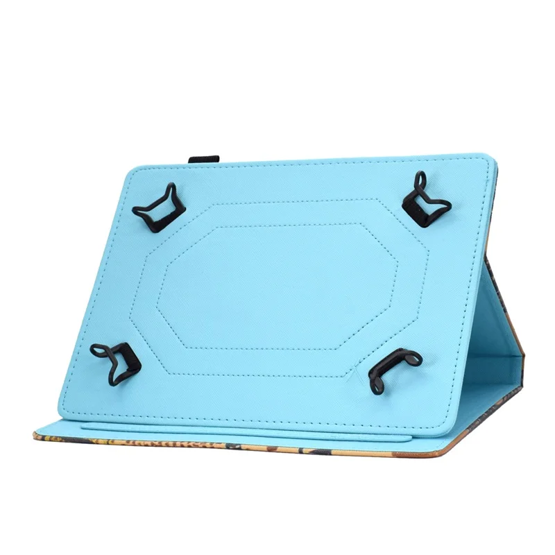 Patterned 10 inches Tablet Universal PU Leather Stand Case with Card Holder for iPad 9.7 (2018) / Microsoft Surface Go  - Grey Cat